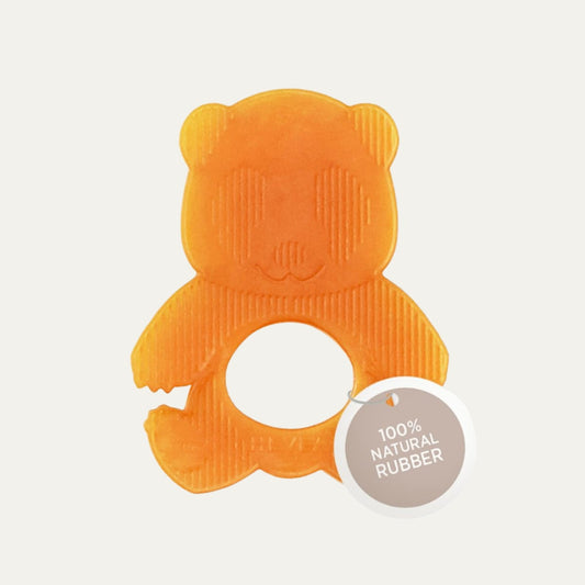 HEVEA Natural Rubber Panda Baby Teether - for Soothing Sore and Itchy Gums, Baby Teething Toy - Bpa, Silicone Free - 4+ Months, Single Pack