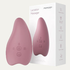 Momcozy Warming Lactation Massager 2-In-1, Soft Breast Massager for Breastfeeding, Heat + Vibration Adjustable for Clogged Ducts, Improve Milk Flow, Engorgement