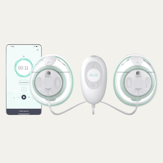 Elvie Stride Hospital-Grade App-Controlled Breast Pump | Hands-Free Wearable Ultra-Quiet Electric Breast Pump with 2-Modes 10-Settings & 5Oz Capacity per Cup, White