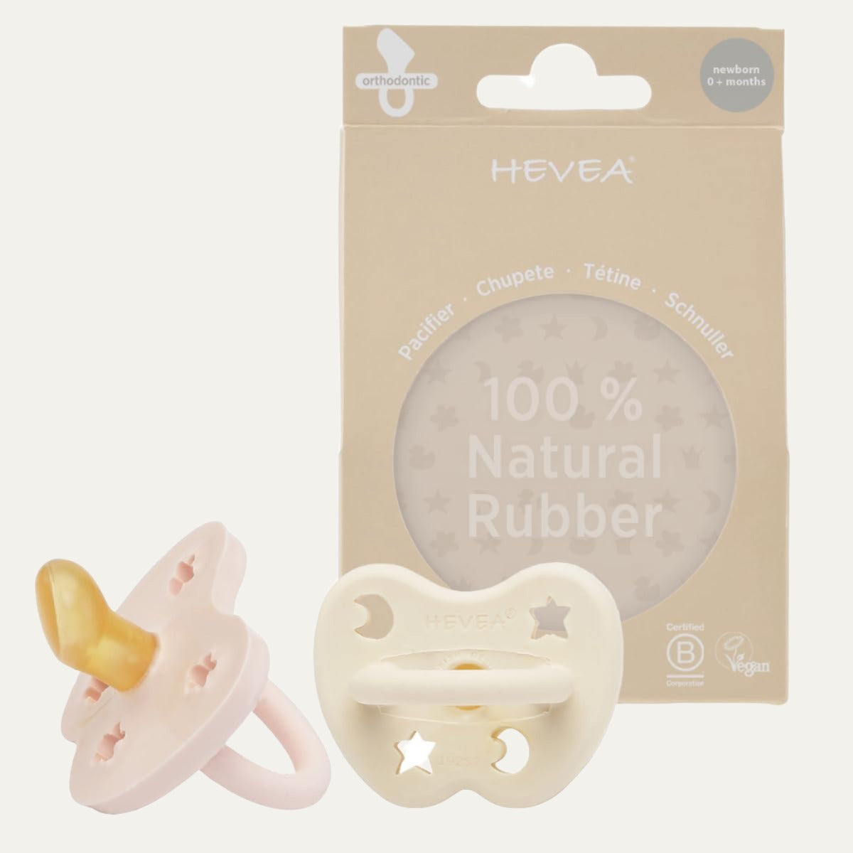 Natural Rubber Pacifer 2 pack