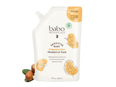 Babo Botanicals Sensitive Baby Fragrance-Free 2-In-1 Shampoo & Wash - Shea Butter, Calendula & Aloe Vera - EWG Verified - Cruelty-Free - Vegan - Pediatrician Tested - for Babies & Kids