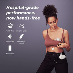 Elvie Stride Hospital-Grade App-Controlled Breast Pump | Hands-Free Wearable Ultra-Quiet Electric Breast Pump with 2-Modes 10-Settings & 5Oz Capacity per Cup, White