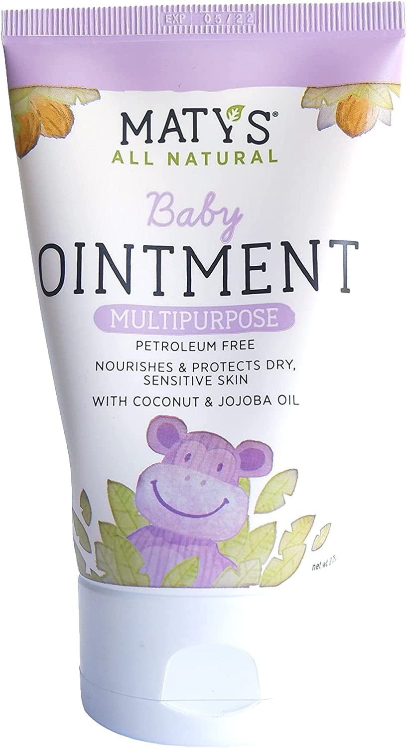 Matys Multipurpose Baby Ointment, All over Gentle Skin Protection for Newborns & Up, Soothes Dry Irritated Skin, Diaper Rash, Cradle Cap, Drool Rash & More, Petroleum Free, Fragrance Free, 10 Oz Tub
