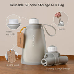 Momcozy Silicone Milk Storage Bags, Reusable Breastmilk Bags for Breastfeeding