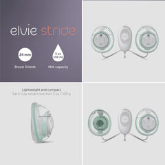 Elvie Stride Hospital-Grade App-Controlled Breast Pump | Hands-Free Wearable Ultra-Quiet Electric Breast Pump with 2-Modes 10-Settings & 5Oz Capacity per Cup, White