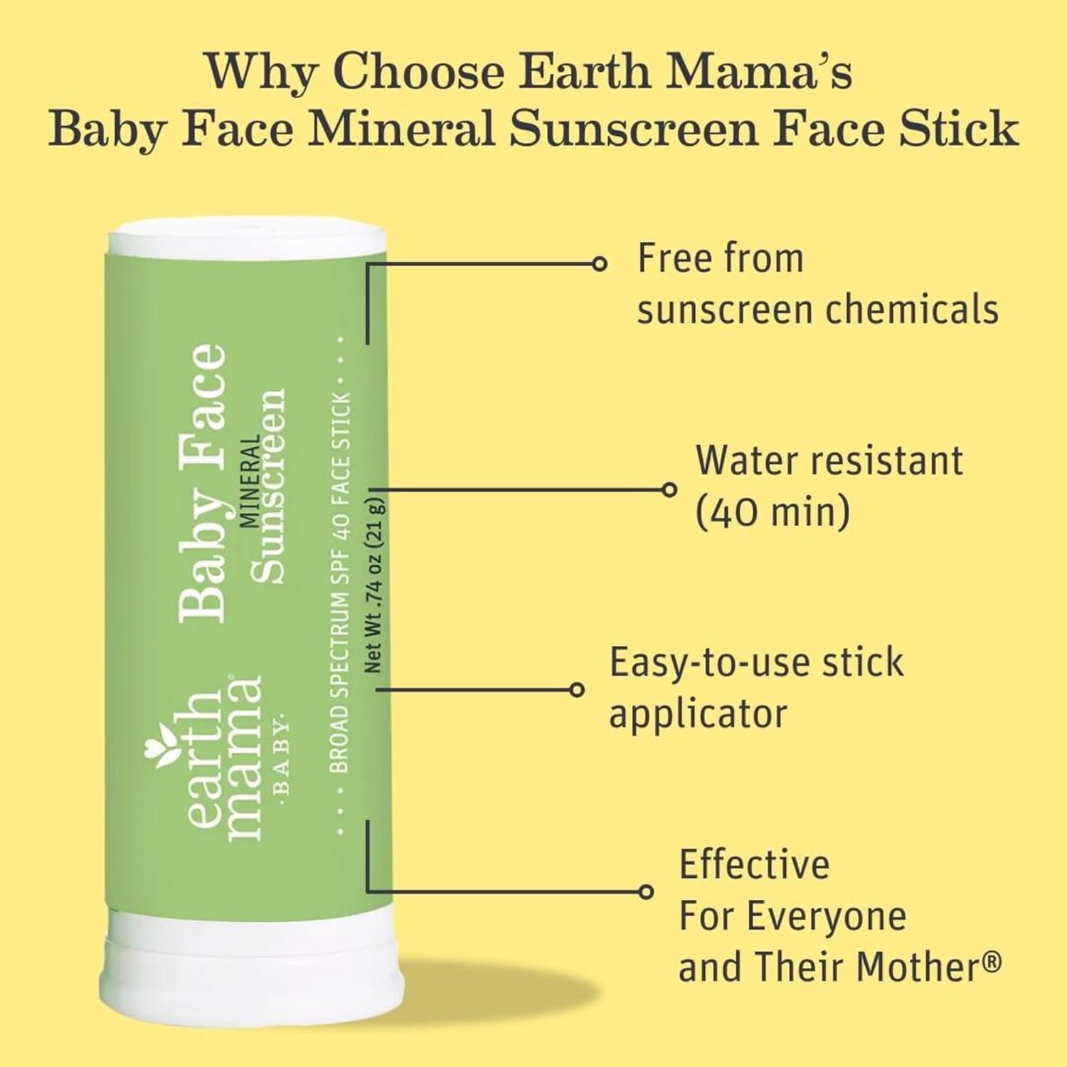 Baby Face Mineral Sunscreen Stick SPF 40