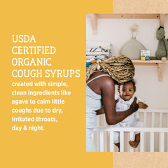 Organic Baby Day & Night Cough Syrups + Chest Rub bundle