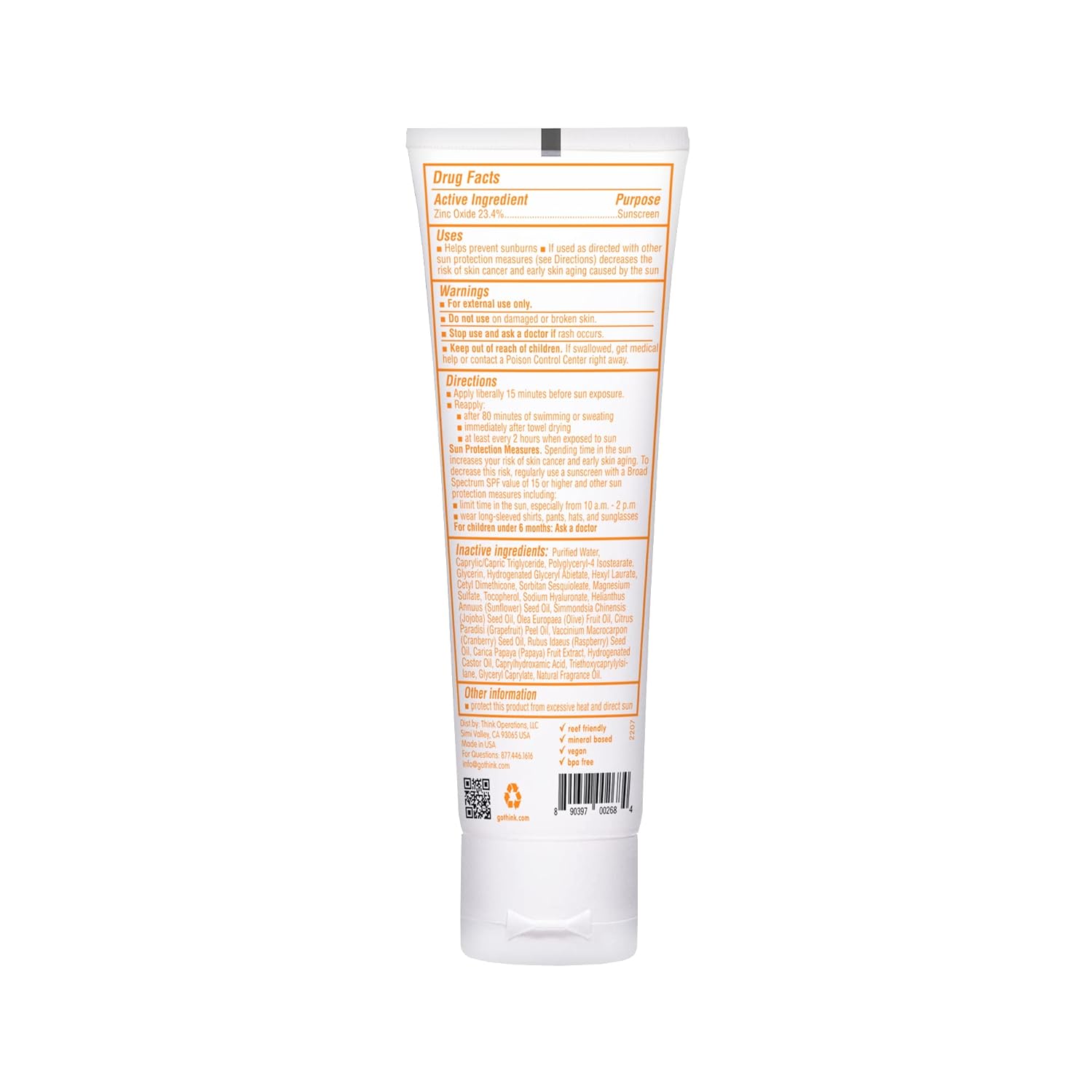 Thinkbaby Clear Zinc Sunscreen SPF 30