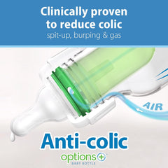 Dr. Brown’s Natural Flow® Anti-Colic Options+™ Narrow Glass Baby Bottle, with Level 1 Slow Flow Nipple