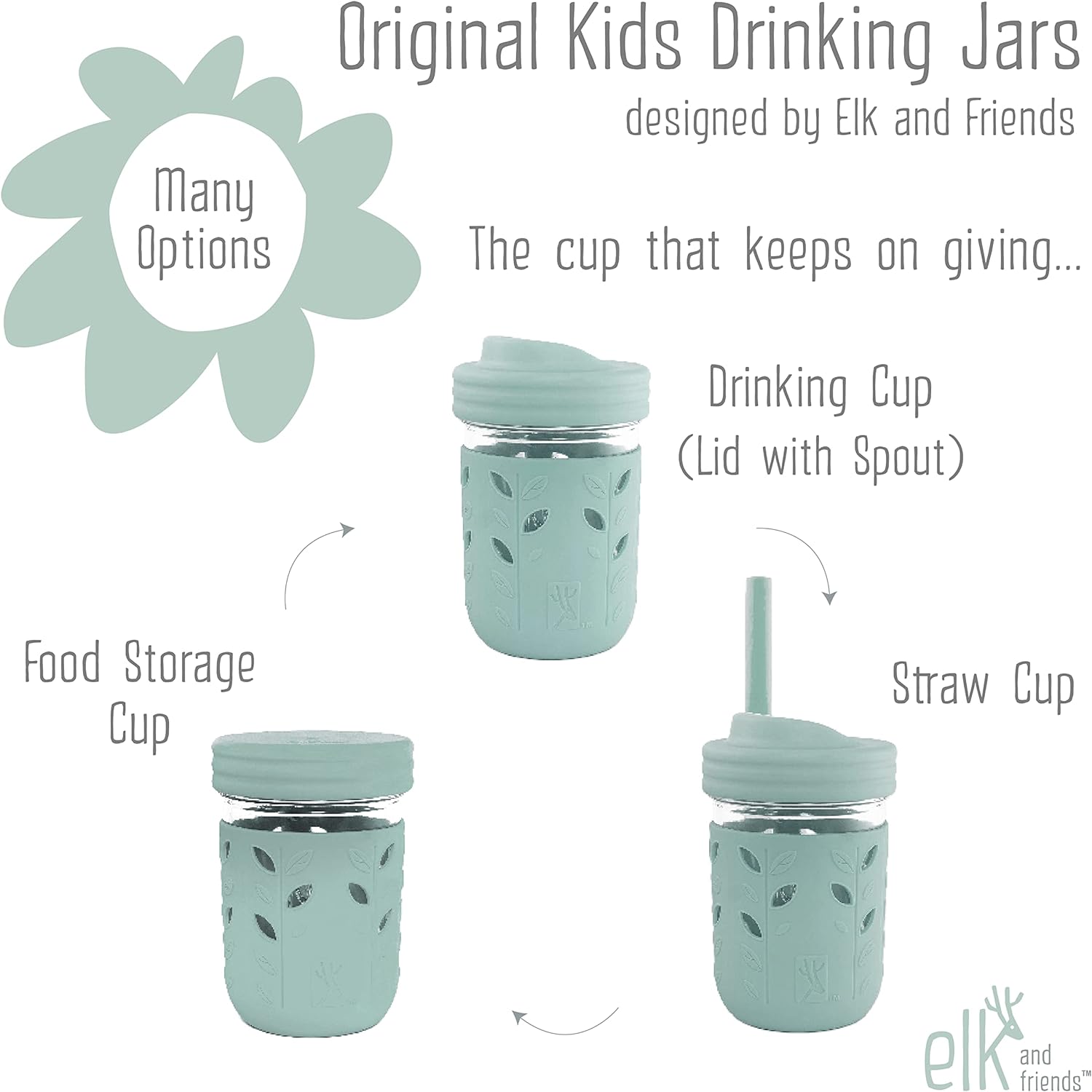 Glass Mason Jar Drinking Tumblers for toddlers