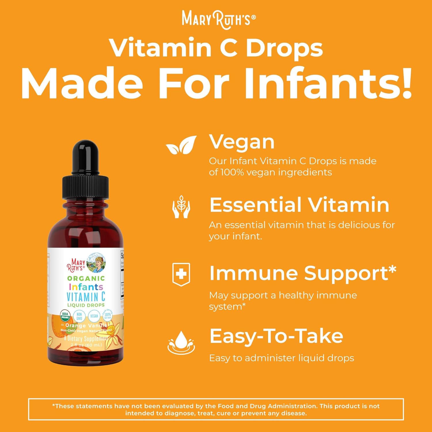 Organic Infants Vitamin C Liquid Drops