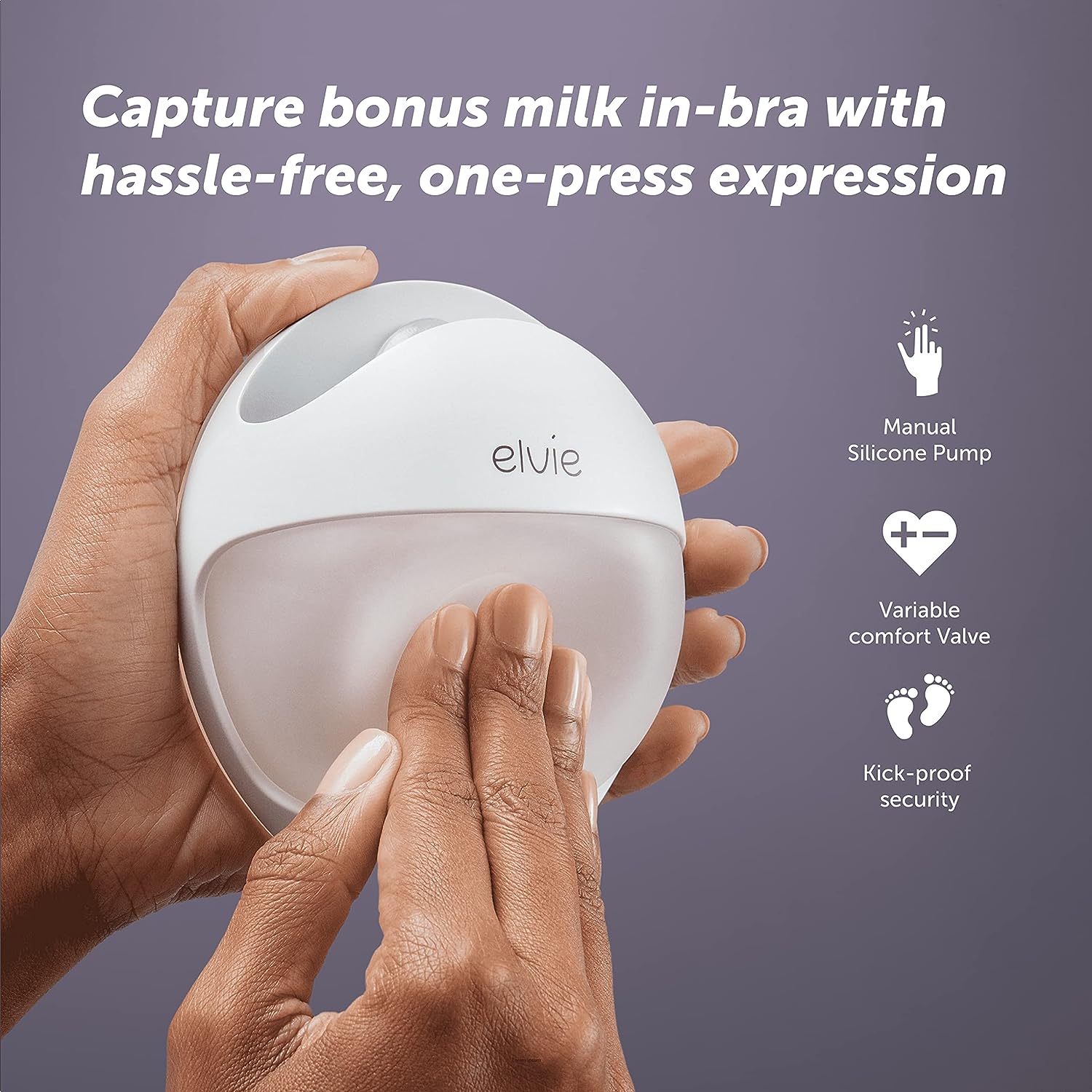 Elvie Curve Silicone Manual Wearable Breast Pump