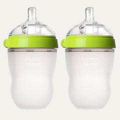 Comotomo Baby Bottle, Green, 8 Oz (2 Count)