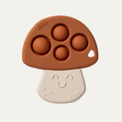 Itzy Ritzy - Itzy Pop Sensory Silicone Popper with Raised Textures to Soothe Sore Gums, Mushroom (POP8497)