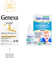 Genexa Infants Vitamin D Liquid Drops for Baby & Toddler | USDA Organic Vitamin D3 for Newborn | Immune Support & Bone Health | Vegan | Gluten Free | Non-Gmo | 90 Servings