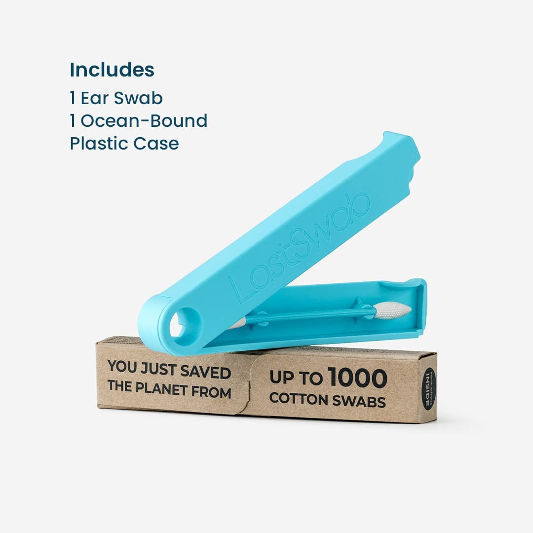 Lastswab® Reusable Cotton Swabs for Gentle & Eco-Friendly Beauty Routines - the Sustainable Alternative to Single-Use Q Tips - Zero Waste & Easy to Clean - Comes with a Convenient Travel Case Holder