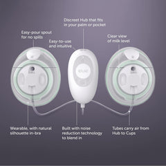 Elvie Stride Hospital-Grade App-Controlled Breast Pump | Hands-Free Wearable Ultra-Quiet Electric Breast Pump with 2-Modes 10-Settings & 5Oz Capacity per Cup, White