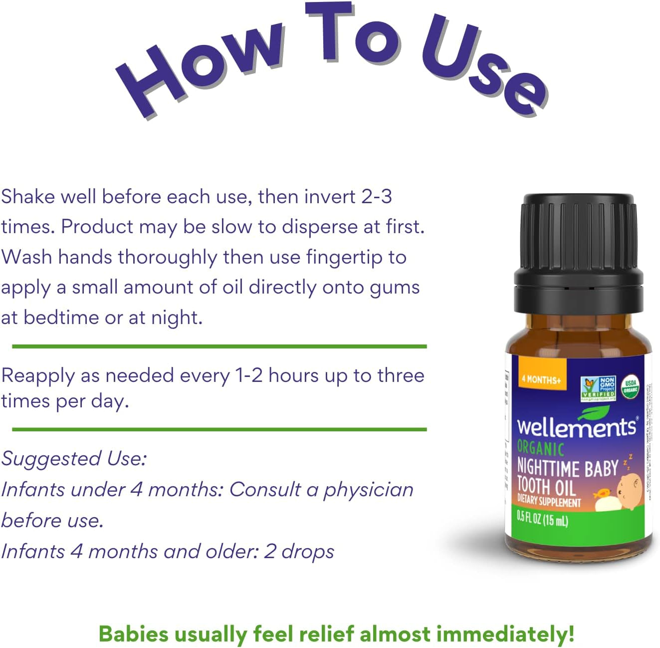 Wellements Organic Nighttime Baby Tooth Oil