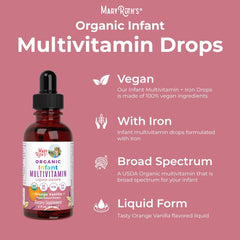 Organic Infant Multivitamin with Iron Liquid Drops