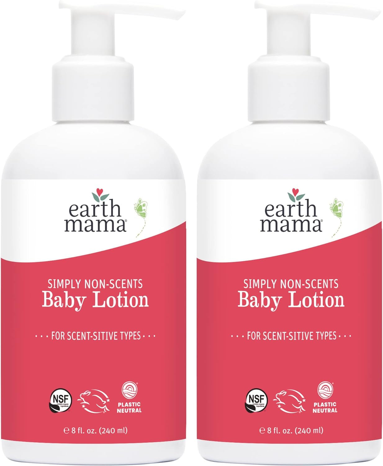 Earth Mama Simply Non-Scents Baby Lotion for Dry Skin, Unscented, 8-Fluid Ounce