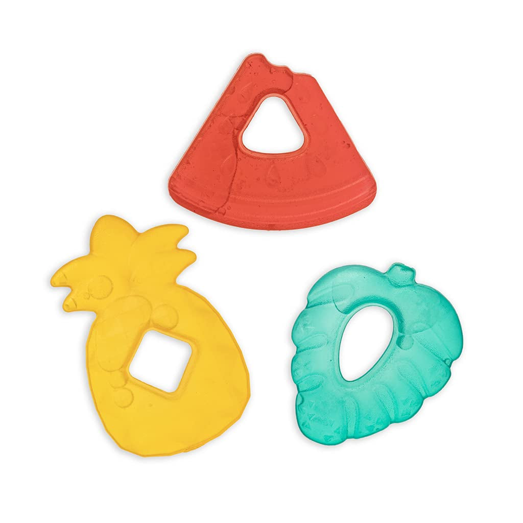 Itzy Ritzy Water-Filled Teethers, Set of 3 Coordinating Cactus, Cutie Coolers Are Textured on Both Sides to Massage Sore Gums, Can Be Chilled in Refrigerator, Green Cacti