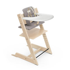 Tripp Trapp High Chair from Stokke, Natural - Adjustable, Convertible Chair for Children & Adults - Includes Baby Set with Removable Harness for Ages 6-36 Months - Ergonomic & Classic Design