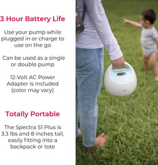 Spectra - S1 plus Electric Breast Milk Pump for Baby Feeding - Convenient Breast Feeding Support